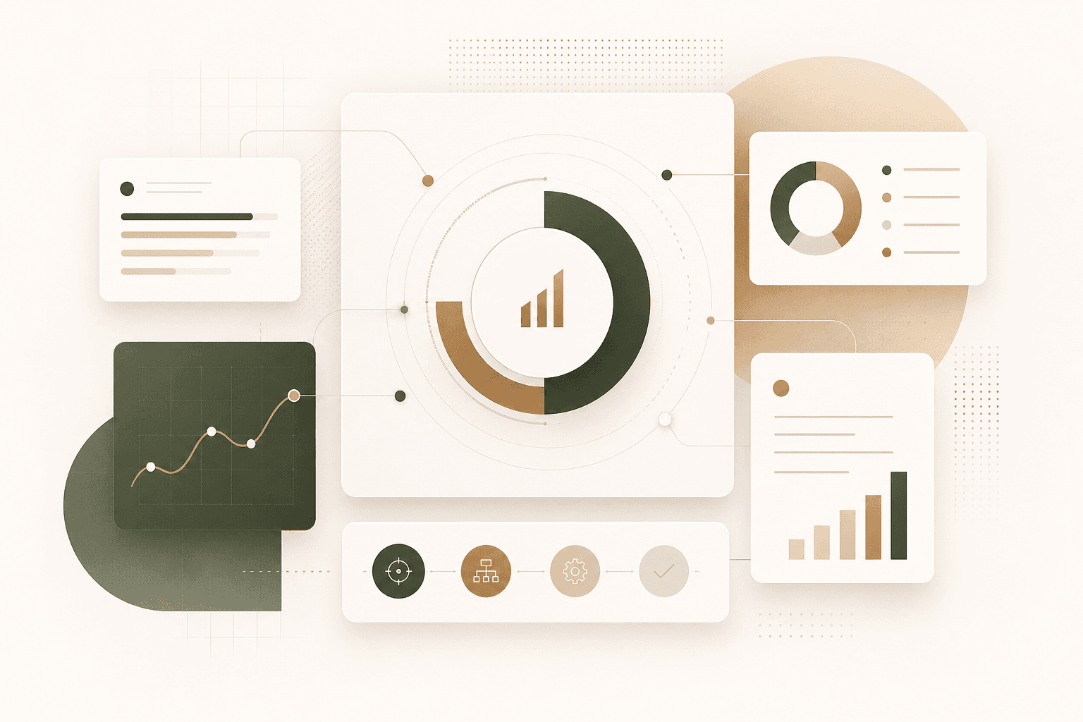 Abstract visualization of operational visibility and score analysis